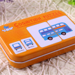 Children's Literacy Cognitive Card Baby Iron Box Puzzle Reading Card Toys