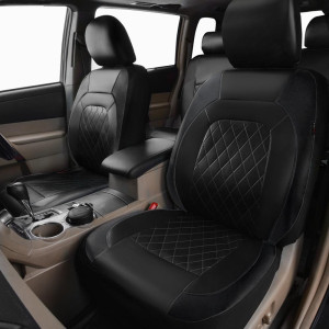 Car Seat Cover Single Line Diamond Quilted Embroidered Leather Pu Leather Artificial PVC Leather