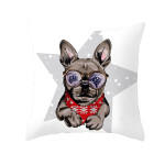 Pet Printing Christmas Peach Skin Fabric Pillow Cover