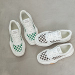 Leather Platform Checkerboard Casual Large Toe Shoes