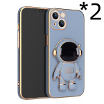 3D Astronaut Phone Case Anti-Drop Electroplating Bracket