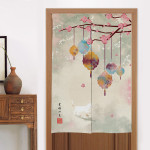 Home Kitchen Bedroom Partition Chinese Style Cloth Curtain