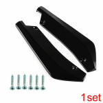 Pair Car Universal Black Rear Bumper Lip Diffuser Splitter Canard Protector US